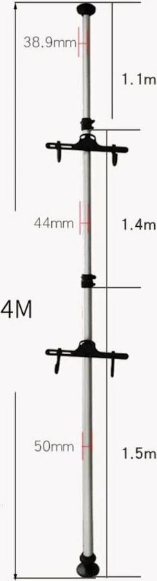 Beste deal ⌛ Merkloos Decopatent PRO Plafond Fiets Ophangsysteem Voor 2 Fietsen - Staand Fietsenrek 2 Fietsen - Fietsenhouder Met Telescoop Opbergstang 🎁 7 Beste deal ⌛ Merkloos Decopatent PRO Plafond Fiets Ophangsysteem Voor 2 Fietsen - Staand Fietsenrek 2 Fietsen - Fietsenhouder Met Telescoop Opbergstang 🎁 - Afbeelding 5