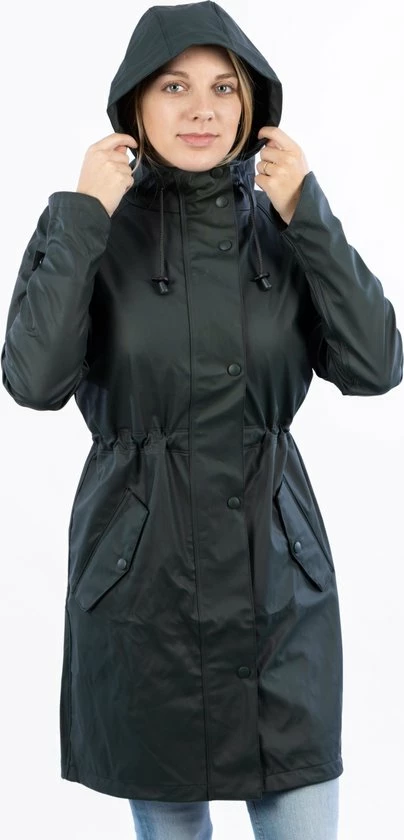 Nieuw 🔔 Ralka Regenjas Dames - Mizzle - Donkergroen - Maat 38 🤩 5 Nieuw 🔔 Ralka Regenjas Dames - Mizzle - Donkergroen - Maat 38 🤩 - Afbeelding 3