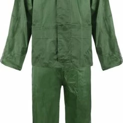 Beste deal ✔️ C-Line Regenpak Met Capuchon - Groen - Reflecterend - Nieuw Model - Kinder Maat 158/164 ⌛