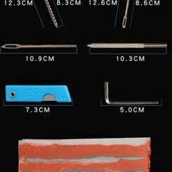 Gloednieuw 🧨 LOUZIR 11-Delige Professionele Banden Reparatie Kit- Autobanden/ Bike Emergency Repair Kit - Met Handige Opbergdoos 🧨 -MGO Leisure Wear winkel 504x840 3