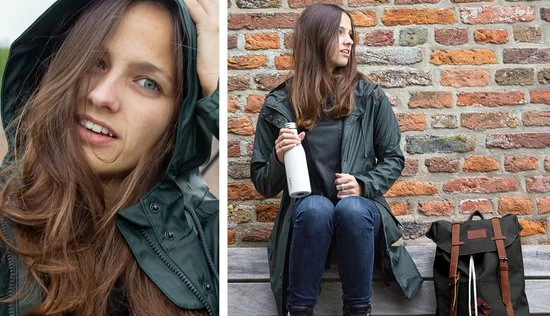 Nieuw 🔔 Ralka Regenjas Dames - Mizzle - Donkergroen - Maat 38 🤩 10 Nieuw 🔔 Ralka Regenjas Dames - Mizzle - Donkergroen - Maat 38 🤩 - Afbeelding 8