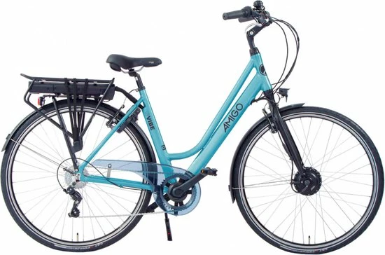 Hete verkoop ⌛ Amigo E-Vibe D1 - Elektrische Stadsfiets Voor Dames - Met 7 Versnellingen - Matblauw ✨ 3 Hete verkoop ⌛ Amigo E-Vibe D1 - Elektrische Stadsfiets Voor Dames - Met 7 Versnellingen - Matblauw ✨