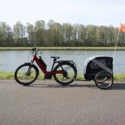 Promo ⭐ Flamingo Hondenfietskar - Remco - Grijs / Zwart - Speciaal Voor De Elektrische Fiets / E-Bike - 80x57x64cm ✔️ -MGO Leisure Wear winkel 550x366 76