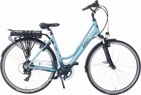 Hete verkoop ⌛ Amigo E-Vibe D1 - Elektrische Stadsfiets Voor Dames - Met 7 Versnellingen - Matblauw ✨ 9 Hete verkoop ⌛ Amigo E-Vibe D1 - Elektrische Stadsfiets Voor Dames - Met 7 Versnellingen - Matblauw ✨ - Afbeelding 7