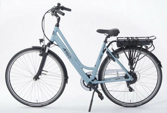 Hete verkoop ⌛ Amigo E-Vibe D1 - Elektrische Stadsfiets Voor Dames - Met 7 Versnellingen - Matblauw ✨ 10 Hete verkoop ⌛ Amigo E-Vibe D1 - Elektrische Stadsfiets Voor Dames - Met 7 Versnellingen - Matblauw ✨ - Afbeelding 8