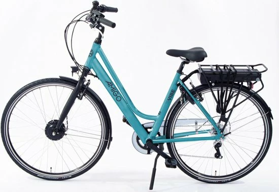 Hete verkoop ⌛ Amigo E-Vibe D1 - Elektrische Stadsfiets Voor Dames - Met 7 Versnellingen - Matblauw ✨ 5 Hete verkoop ⌛ Amigo E-Vibe D1 - Elektrische Stadsfiets Voor Dames - Met 7 Versnellingen - Matblauw ✨ - Afbeelding 3