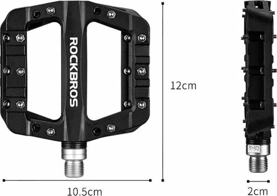 Promo ⌛ Rockbros - Mountainbike Fietspedalen - Breed Platform - Anti Slip - ZWART 🌟 13 Promo ⌛ Rockbros - Mountainbike Fietspedalen - Breed Platform - Anti Slip - ZWART 🌟 - Afbeelding 11