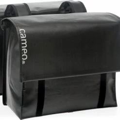 Goedkoop ⭐ New Looxs Cameo Dubbele Fietstas - Bisonyl - 46 Liter - Glanzend Zwart 🔥