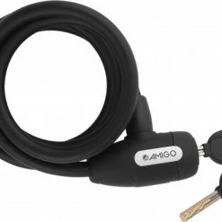 Uitgang 🌟 Amigo 1510 Kabelslot - Fietsslot 150 Cm - Zwart 🔔