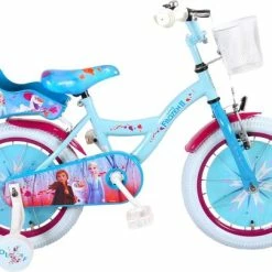 Goedkoop 🔥 Volare Disney Frozen 2 - Kinderfiets - Meisjes - 16 Inch - Blauw/Paars - 95% Afgemonteerd 🔔