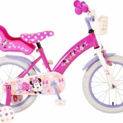 Beste deal 👏 Disney Minnie Cutest Ever! Kinderfiets - Meisjes - 16 Inch - Roze 🤩