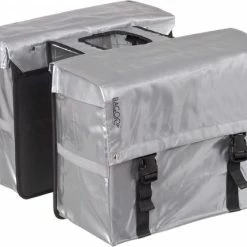 Kopen ❤️ Bagoo XL Dubbele Fietstas - 58 Liter - Zilver - Bisonyl ✨