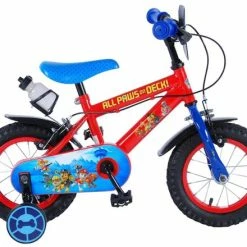Groothandel 👏 Volare Paw Patrol Kinderfiets - Jongens - 12 Inch - Rood Blauw - 2 Handremmen ❤️