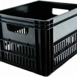 Goedkoop 🧨 Non Branded Kunststof Fietskrat 41 Liter Zwart ⭐