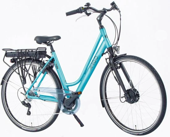 Hete verkoop ⌛ Amigo E-Vibe D1 - Elektrische Stadsfiets Voor Dames - Met 7 Versnellingen - Matblauw ✨ 4 Hete verkoop ⌛ Amigo E-Vibe D1 - Elektrische Stadsfiets Voor Dames - Met 7 Versnellingen - Matblauw ✨ - Afbeelding 2