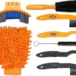 Flash-uitverkoop 🌟 MMOBIEL 7-delige Fietsreinigingsset - Voor Verschillende Modellen - Inclusief Borstel Voor Fietsketting ⌛