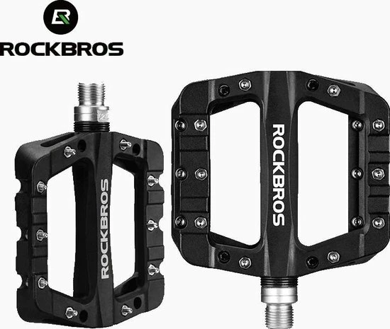 Promo ⌛ Rockbros - Mountainbike Fietspedalen - Breed Platform - Anti Slip - ZWART 🌟 4 Promo ⌛ Rockbros - Mountainbike Fietspedalen - Breed Platform - Anti Slip - ZWART 🌟 - Afbeelding 2