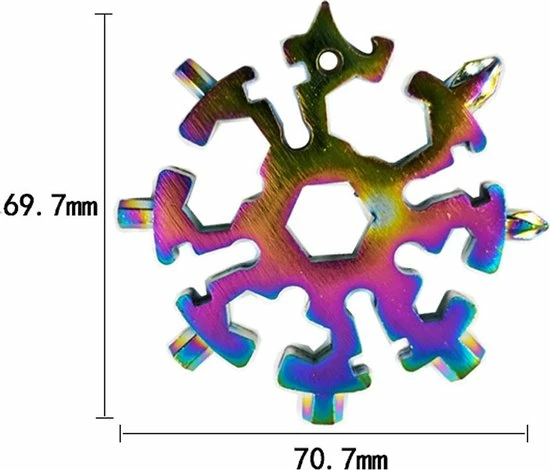 Kopen ✔️ Merkloos 20-in-1 Sneeuwvlok Multitool - Ringsleutel - Inbussleutel - Schroevendraaier - Flesopener - Mesje - Snowflake - Sinterklaas - Kerst - Cadeau Tip - Parelmoer / Kleurrijk 🥰 7 Kopen ✔️ Merkloos 20-in-1 Sneeuwvlok Multitool - Ringsleutel - Inbussleutel - Schroevendraaier - Flesopener - Mesje - Snowflake - Sinterklaas - Kerst - Cadeau Tip - Parelmoer / Kleurrijk 🥰 - Afbeelding 5
