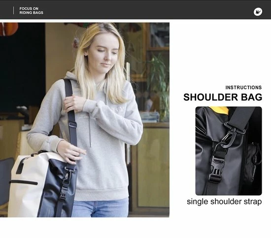 Top 10 🎉 RHINOWALK Fietstas - Rugzak - Rolltop - Schoudertas - Schooltas - Geel - Volledig Waterdicht 27L 😉 20 Top 10 🎉 RHINOWALK Fietstas - Rugzak - Rolltop - Schoudertas - Schooltas - Geel - Volledig Waterdicht 27L 😉 - Afbeelding 18