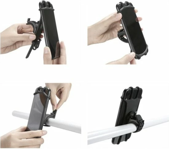Gloednieuw π Merkloos Telefoonhouder Fiets Universeel - 360 Draaibaar Telefoon Houder Fiets - Telefoonhouder Motor - Zwart β 8 Gloednieuw π Merkloos Telefoonhouder Fiets Universeel - 360 Draaibaar Telefoon Houder Fiets - Telefoonhouder Motor - Zwart β - Afbeelding 6