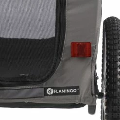 Promo ⭐ Flamingo Hondenfietskar - Remco - Grijs / Zwart - Speciaal Voor De Elektrische Fiets / E-Bike - 80x57x64cm ✔️ -MGO Leisure Wear winkel 550x506 3