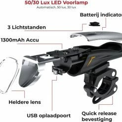 Beste Verkoop 👏 DistinQ LED Fietsverlichting Set - Oplaadbare USB Fietslampset - Voorlicht/Achterlicht - StVZO Gecertificeerd 🛒 17 Beste Verkoop 👏 DistinQ LED Fietsverlichting Set - Oplaadbare USB Fietslampset - Voorlicht/Achterlicht - StVZO Gecertificeerd 🛒 -MGO Leisure Wear winkel 550x507 4
