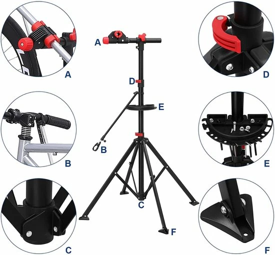 Goedkoop ⭐ Hoppa! Fietsmontage Standaard - Zwart - Staal/Kunststof 🌟 5 Goedkoop ⭐ Hoppa! Fietsmontage Standaard - Zwart - Staal/Kunststof 🌟 - Afbeelding 3
