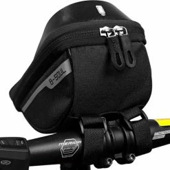 Korting 💯 Kirano Fietstas Stuur - Stuurtas - Fiets Telefoonhouder - Smartphone Houder Fiets - Waterdichte Fietstas - Universeel - Zwart 🛒 -MGO Leisure Wear winkel 550x510