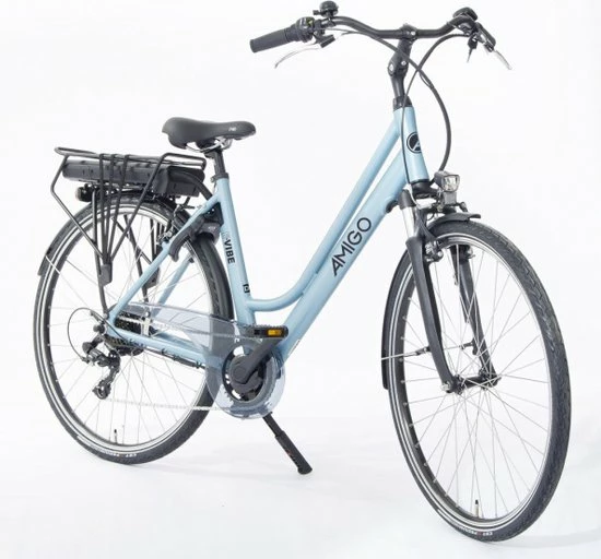 Hete verkoop ⌛ Amigo E-Vibe D1 - Elektrische Stadsfiets Voor Dames - Met 7 Versnellingen - Matblauw ✨ 11 Hete verkoop ⌛ Amigo E-Vibe D1 - Elektrische Stadsfiets Voor Dames - Met 7 Versnellingen - Matblauw ✨ - Afbeelding 9