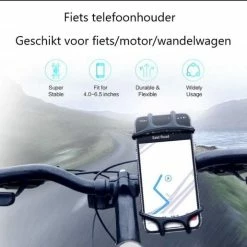 Coupon 🌟 ExCorn Smartphone Houder Fiets - Telefoonhouder Voor Op De Fiets - Mobiele Telefoonhouder - Gsm Toestel - Stuur - Universeel - Zwart - Bike Mount Holder | ( Apple / IPhone / Samsung / Huawei / Nokia / LG / HTC / Sony / Xiaomi / Acer / Google) 💯 -MGO Leisure Wear winkel 550x515 2