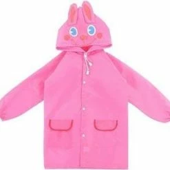 Kopen 👍 Quadrata Poncho Regenponcho - Kinder Regenjas - Kinderjas - 4-6 Jaar - Regenjas - One Size - Roze Konijn ✔️