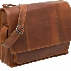 Flash-uitverkoop 😀 New Looxs Fellini Leren Laptop Fietstas - 18 Liter Cognac 👏