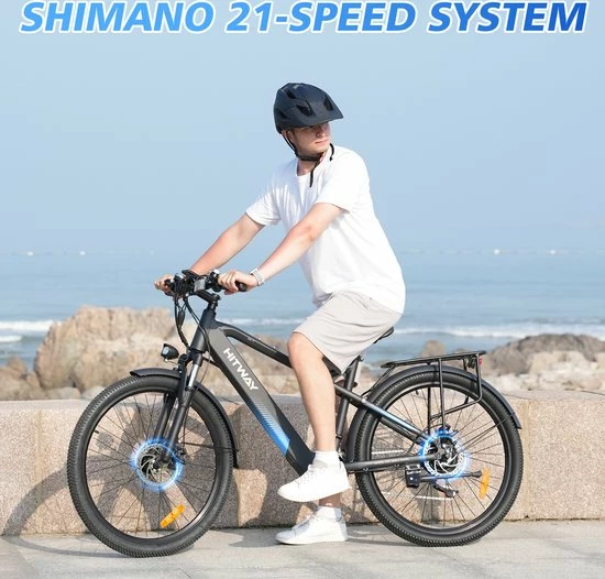 Goedkoop ⭐ HITWAY Elektrische Fiets E-bike 26", E-bike, 36V/11,2Ah Accu, 250W, Tot 35-90km, Max. 25 Km/u, Offroad Mountainbike Met Shimano 21 Versnellingen, Stadsfiets Heren Dames ✨ 9 Goedkoop ⭐ HITWAY Elektrische Fiets E-bike 26", E-bike, 36V/11,2Ah Accu, 250W, Tot 35-90km, Max. 25 Km/u, Offroad Mountainbike Met Shimano 21 Versnellingen, Stadsfiets Heren Dames ✨ - Afbeelding 7