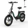 Beste Pirce 😍 HITWAY E-Bike Elektrische Fiets 20 Inch Fat Tire E-Bicycle Vouwfiets, 250 W, 11,2 Ah Accu, Max. Bereik Tot 35-90 Km, Offroad-mountainbike Met Shimano 7-versnellingen, City EBike,Groen Zwart ✨ -MGO Leisure Wear winkel 550x527