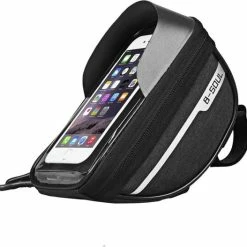 Korting 💯 Kirano Fietstas Stuur - Stuurtas - Fiets Telefoonhouder - Smartphone Houder Fiets - Waterdichte Fietstas - Universeel - Zwart 🛒 -MGO Leisure Wear winkel 550x527 2