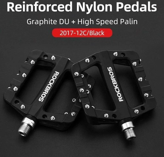 Promo ⌛ Rockbros - Mountainbike Fietspedalen - Breed Platform - Anti Slip - ZWART 🌟 3 Promo ⌛ Rockbros - Mountainbike Fietspedalen - Breed Platform - Anti Slip - ZWART 🌟