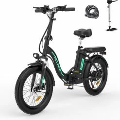 Hete verkoop ✨ HITWAY E-Bike Elektrische Fiets 20 Inch Fat Tire E-Bicycle Vouwfiets, 250 W/36 V/11,2 Ah Accu, Max. Bereik Tot 35-90 Km, Offroad-mountainbike Met Shimano 7-versnellingen, City EBike Met Slot 🛒