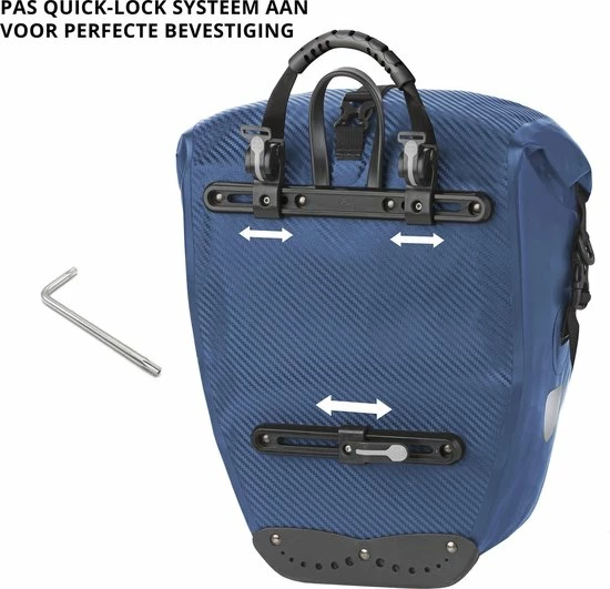 Gloednieuw 😉 Dutch Mountains Enkele Fietstas | Sterke En 100% Waterdichte Fietstas En Schoudertas In 1 | 24 Liter | Blauw ❤️ 10 Gloednieuw 😉 Dutch Mountains Enkele Fietstas | Sterke En 100% Waterdichte Fietstas En Schoudertas In 1 | 24 Liter | Blauw ❤️ - Afbeelding 8