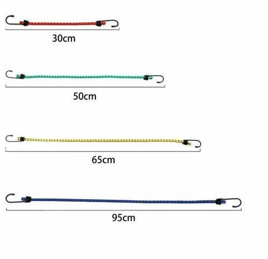 Aanbiedingen 👍 Merkloos 12 X Rubberen Bagagespin Met Haken 30-95 Cm X 8 Mm 🎁 4 Aanbiedingen 👍 Merkloos 12 X Rubberen Bagagespin Met Haken 30-95 Cm X 8 Mm 🎁 - Afbeelding 2