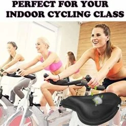 Flash-uitverkoop 😍 Merkloos Traagschuim Fietszadelhoes Breed Zacht Gel Fietszadelkussen Comfortabele Oefening Groot Fietszadeldek Voor Dames Heren, Past Op Cruiser En Stationaire Fietsen, Spinnen, Indoor Buiten Goed Kwaliteit Fietszadelhoes Zwart Memory Foam - 260x235mm 🎁 -MGO Leisure Wear winkel 550x533 3