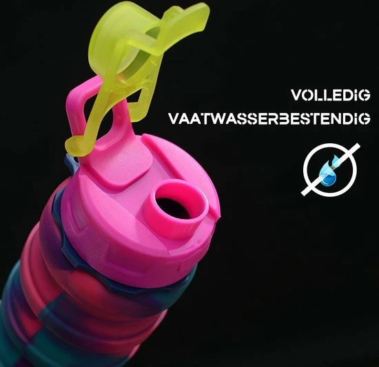 Groothandel ⨠All Together Drinkfles - Opvouwbare Bidon - 500ml - Silicone - Donker Roze Blauw đ 8 Groothandel ⨠All Together Drinkfles - Opvouwbare Bidon - 500ml - Silicone - Donker Roze Blauw đ - Afbeelding 6