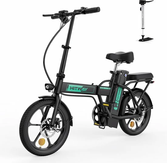Goedkoop ❤️ HITWAY E Bike Elektrische Fiets Vouwfiets, 36V/8,4Ah Accu, 250W Motor, 25km/u, Tot 35-70km, 16" City EBike Voor Dames En Heren. 😀 3 Goedkoop ❤️ HITWAY E Bike Elektrische Fiets Vouwfiets, 36V/8,4Ah Accu, 250W Motor, 25km/u, Tot 35-70km, 16" City EBike Voor Dames En Heren. 😀