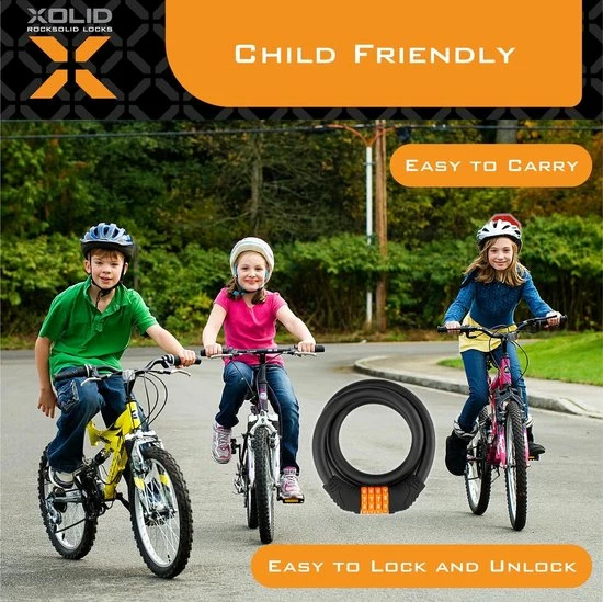 Nieuw π Xolid 12mm / 120cm - Kabelslot - Cijferslot Fietsslot - Eigen Code Instelbaar - Incl. Framehouder - Rose π 7 Nieuw π Xolid 12mm / 120cm - Kabelslot - Cijferslot Fietsslot - Eigen Code Instelbaar - Incl. Framehouder - Rose π - Afbeelding 6