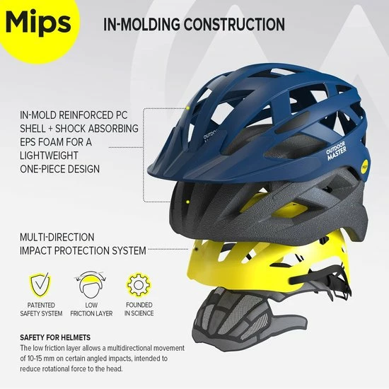 Kopen 👍 Outdoor Master OutdoorMaster Gem Recreatieve Blauwe MIPS-fietshelm Maat M- Twee Verwijderbare Voeringen En Ventilatie In Meerdere Omgevingen - Fietshelm In De Bergen, Snelweg Voor Jongeren En Volwassenen ⭐ 7 Kopen 👍 Outdoor Master OutdoorMaster Gem Recreatieve Blauwe MIPS-fietshelm Maat M- Twee Verwijderbare Voeringen En Ventilatie In Meerdere Omgevingen - Fietshelm In De Bergen, Snelweg Voor Jongeren En Volwassenen ⭐ - Afbeelding 5