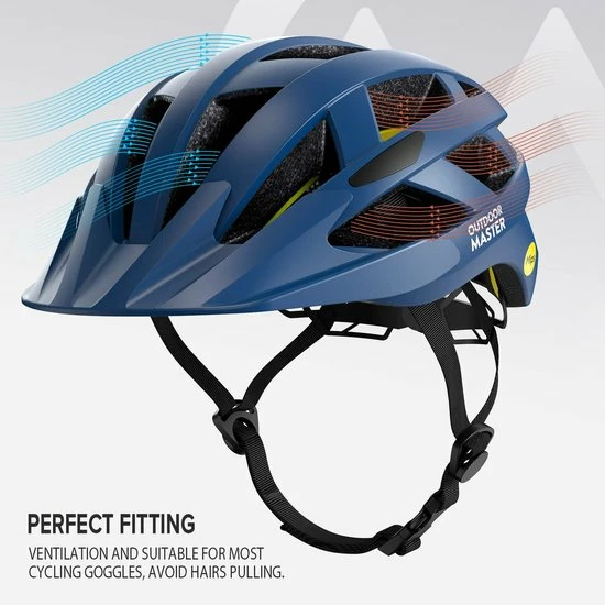 Kopen 👍 Outdoor Master OutdoorMaster Gem Recreatieve Blauwe MIPS-fietshelm Maat M- Twee Verwijderbare Voeringen En Ventilatie In Meerdere Omgevingen - Fietshelm In De Bergen, Snelweg Voor Jongeren En Volwassenen ⭐ 9 Kopen 👍 Outdoor Master OutdoorMaster Gem Recreatieve Blauwe MIPS-fietshelm Maat M- Twee Verwijderbare Voeringen En Ventilatie In Meerdere Omgevingen - Fietshelm In De Bergen, Snelweg Voor Jongeren En Volwassenen ⭐ - Afbeelding 7