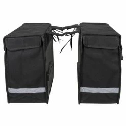 Begroting 🌟 FastRider Canvas 94 Dubbele Fietstas - Bevat Snelsluitingen, Uitsparing Voor Snelbinders En LED Verlichting - Reflectiestrepen - 56 Liter - Zwart 🎉 -MGO Leisure Wear winkel 550x550 210