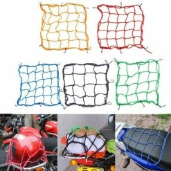 Uitgang 👍 Merkloos Premium Bagagenet Met 8 Haken – 40x40cm – 90x90 Uitgerekt – Zwart | Spin, Motorfiets, Scooter En Fiets 🎁 -MGO Leisure Wear winkel 550x550 216