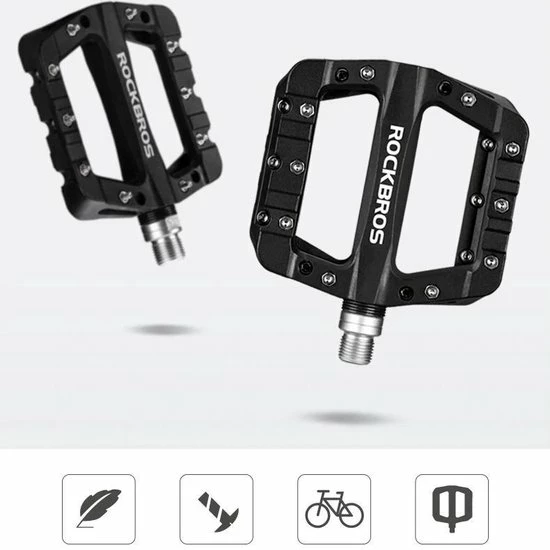 Promo ⌛ Rockbros - Mountainbike Fietspedalen - Breed Platform - Anti Slip - ZWART 🌟 5 Promo ⌛ Rockbros - Mountainbike Fietspedalen - Breed Platform - Anti Slip - ZWART 🌟 - Afbeelding 3