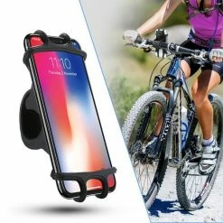 Coupon 🌟 ExCorn Smartphone Houder Fiets - Telefoonhouder Voor Op De Fiets - Mobiele Telefoonhouder - Gsm Toestel - Stuur - Universeel - Zwart - Bike Mount Holder | ( Apple / IPhone / Samsung / Huawei / Nokia / LG / HTC / Sony / Xiaomi / Acer / Google) 💯 -MGO Leisure Wear winkel 550x550 338