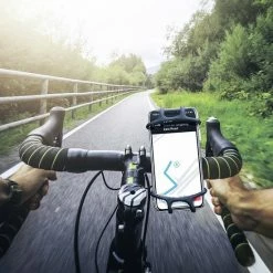 Coupon 🌟 ExCorn Smartphone Houder Fiets - Telefoonhouder Voor Op De Fiets - Mobiele Telefoonhouder - Gsm Toestel - Stuur - Universeel - Zwart - Bike Mount Holder | ( Apple / IPhone / Samsung / Huawei / Nokia / LG / HTC / Sony / Xiaomi / Acer / Google) 💯 -MGO Leisure Wear winkel 550x550 340